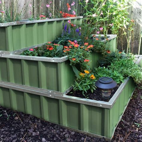 galvanized steel garden boxes|4x8 metal garden bed.